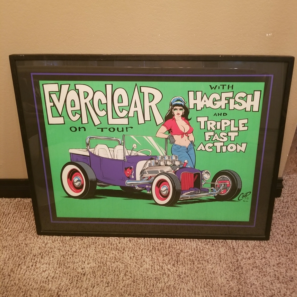 Everclear Concert Art Print by Coop Framed 🎸